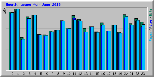 Hourly usage for June 2013