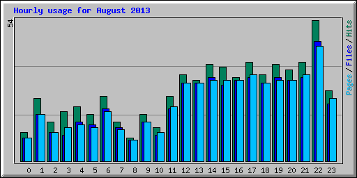 Hourly usage for August 2013
