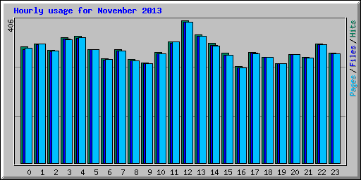 Hourly usage for November 2013