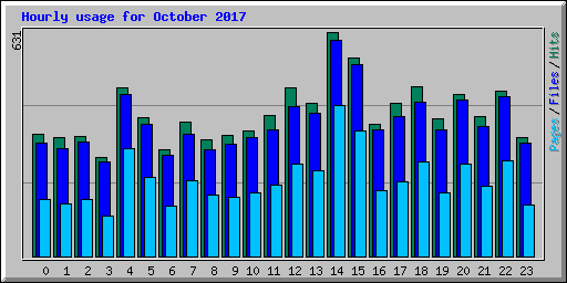 Hourly usage for October 2017