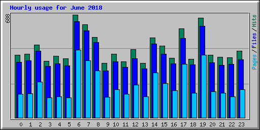 Hourly usage for June 2018